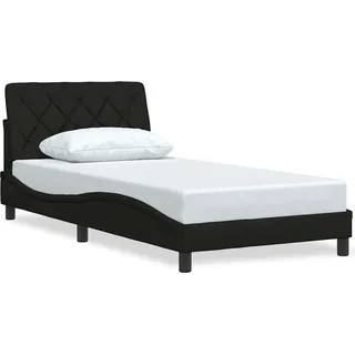 vidaXL Bettgestell ohne Matratze Schwarz 100x200 cm Stoff - Schwarz