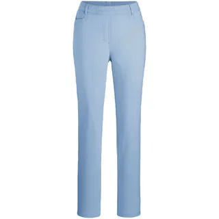 Schlupfhose GOLDNER "Baumwollhose mit Dehnbund", Damen, Gr. 54, N-Gr, blau (hellblau), Obermaterial: 98% Baumwolle CO. 2% Elasthan EL., Casual, Hosen Schlupfhose, keine/nicht relevant