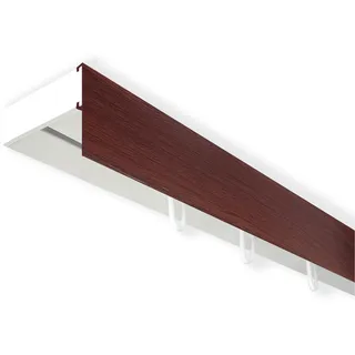 Gardinenschiene SN DECO GROUP "Vorhangschiene SH (1) mit Blende 5 cm" Gr. 2, weiß (weiß, mahagonifarben), L:150cm T:4,7cm, Kunststoff, Gardinenstangen, Gardinenschiene