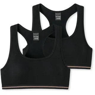 Schiesser Mädchen 2 Pack Unterwäsche Bustier - Organic Cotton - Rippe
