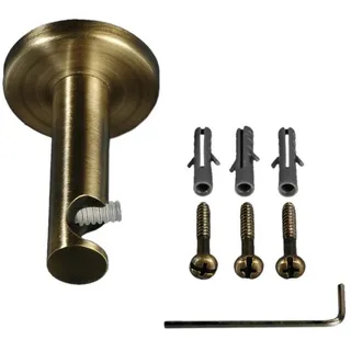 LIEDECO Vorhangstange Halter 1-läufig Ø 16 mm 16 cm Grau