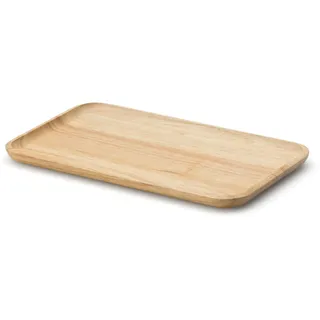 Continenta Tablett rechteckig, Gummibaum 22x13x1,2 cm