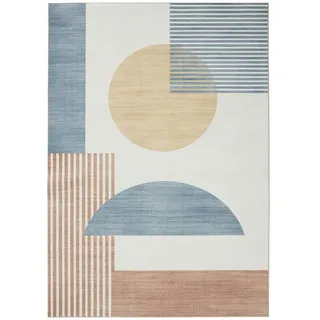 benuta pop Waschbarer Kurzflor Teppich Laury Multicolor 200x300 cm - Bunter Teppich für Wohnzimmer