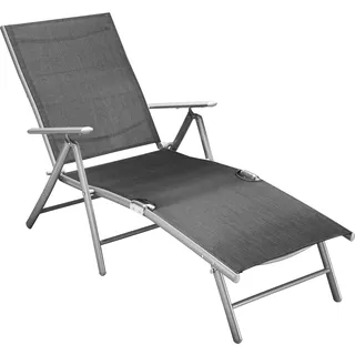 Gartenliege MERXX, schwarz, Obermaterial: 100% Polyester, Gartenliegen, Gartenliege, Alu/Textil, klappbar, Topseller