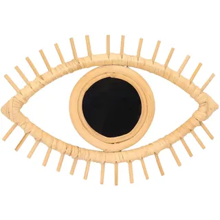 Tyenaza Augenförmiger Wandspiegel, Augen-Wanddekor-Rattan-Spiegel, Rattan-Augenspiegel, Symbolische, Elegant Gefertigte Ornamente Für Die Badezimmerdekoration zu Hause, Im Hotel