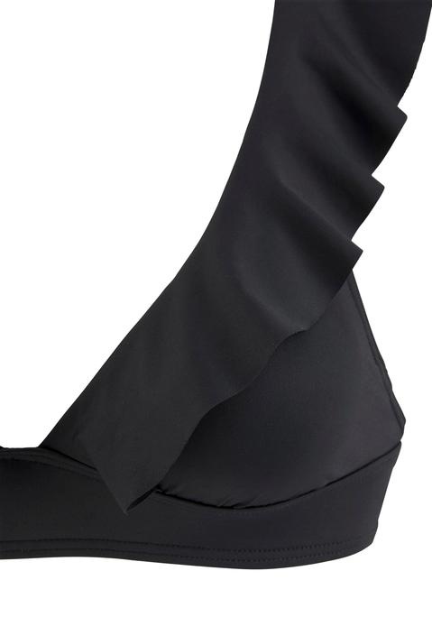 Bild von Triangel-Bikini, mit Volant, schwarz