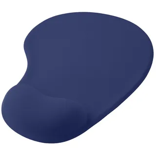 OcioDual Mauspad mit gelkissen Handgelenkauflage, Ergonomische Mousepad mit Handauflage, Mauspad Dunkelblau Mouse Pad Weicher Stoff mit Rutschfester Gummibasis für Laser und Optische Mäuse