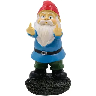 Uryxery Gartenzwerg Mittelfinger, Gartenzwerg Lustig Aus Harz, Gartenzwerge Für Außen Als Gartenfigur, Freche Gartendeko Für Garten Terrasse Balkon
