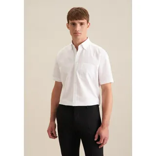 Seidensticker Businesshemd SEIDENSTICKER "Schwarze Rose", Herren, Gr. L (41), normale Ärmellängen, weiß, 100% Baumwolle, unifarben, regular fit, gerader Abschluss, Hemden Businesshemd, Regular 1/2 Button-Down-Kragen Uni