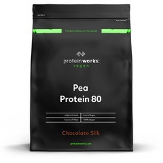 Protein Works Erbsen Protein 80 | Vegan, 100% natürlich, pflanzlich, proteinreich, glutenfrei, laktosefrei | Chocolate Silk, 500g