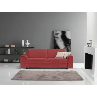 Egoitaliano Schlafsofa »Cecilia, modern & elegant, erstklassiger Sitzkomfort, Dauerschläfer« inkl. Matratze und hochwertigem Metallbettrahmen, toller Schlafkomfort, rot