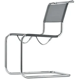 Thonet Freischwinger S33 silber, Designer Mart Stam, 49x85x66 cm