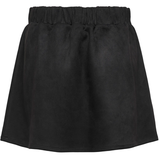 Minirock ONLY "ONLRITA FAUX SUEDE SKATER SKIRT OTW ZL", Damen, Gr. S (36), schwarz, Web, Obermaterial: 92% Polyester, 8% Elasthan, unifarben, kurz, Röcke Minirock