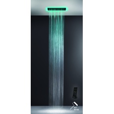 Gessi Afilo, Multifunktions Dusch-Aufbau-System 300x300 Strahlart Regen, Schwall, mit Colour Lichttherapie Effekt , 57401279