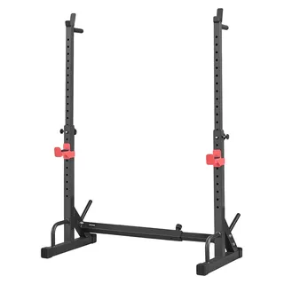 Vevor Power Cage Squat Rack, für Heimfitnessstudio mit verstellbarer Höhe & Breite, 250 kg Tragkraft, Krafttrainingsgerät mit Hantelablagen und J-Haken für Bankdrücken, Kniebeugen, Gewichtheben,