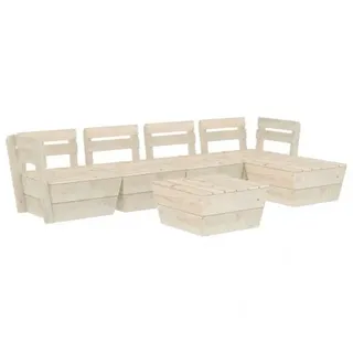 vidaXL 6-tlg. Garten-Paletten-Lounge-Set Imprägniertes Fichtenholz