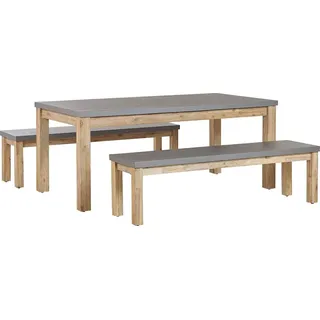 Beliani Gartenmöbel Set 6-tlg. Grau