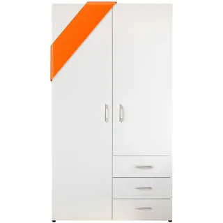 SchlafKONTOR Drehtürenschrank Harry 101 x 176 x 51 cm Weiß