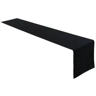 Lemos Home Hochwertiger Tischläufer Tischwäsche aus 100% Baumwolle Kollektion Konzept, Farbe & Größe wählbar (Tischläufer - 40x180cm, Schwarz)