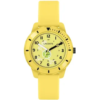 Lacoste Analog Quarzuhr für Kinder Kollektion Mini Tennis mit Gelbes Silikonarmband - 2030060