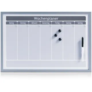 Zeller Present Memoboard , Grau, Weiß , Metall , 59x40x1.5 cm , Büromöbel, Bürobedarf, Sonstiger Bürobedarf