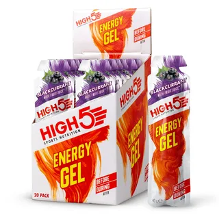 HIGH5 Energy Gels – Quick Release Sport Gels zur Kraft der Muskeln für Höchstleistung – Natürlicher Fruchtsaft & ohne Koffein – Unterwegs Energieschub für Laufen, Radfahren, Ausdauer (Schwarze