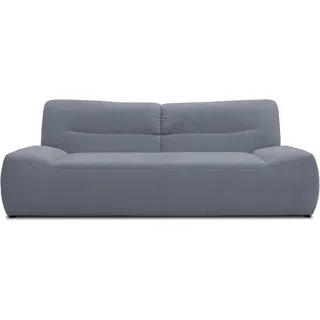 DOMO. collection Sofa Boho, 3 Sitzer Couch im Boho-Style, 3er Sofa, Bigsofa Garnitur Polstersofa, 224 x 109 x 81 cm (BxTxH), grau