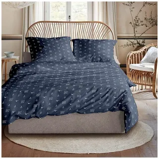 IRISETTE Easy 8603 Anker Maritim Blau 135 x 200 cm + 80 x 80 cm