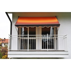 Bild von Klemmmarkise Exklusiv Nr. 100 350 x 150 cm orange/braun