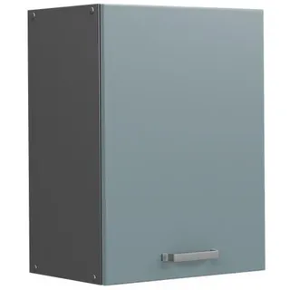 Vicco Hängeschrank R-Line Blau-Grau 45 cm , Holzwerkstoff , 2 Fächer , Rechteckig , 45x60x31 cm , Küchen, Küchenmöbel, Küchenschränke, Küchenoberschränke