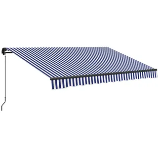 Outsunny Markise 290 x 350 cm blau/weiß