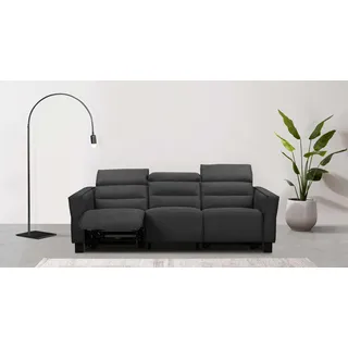 Home Affaire "Carpari, 224cm, manuelle od. elektrische Relaxfunktion in 2 Sitzen", mit USB-A/C, Kopfteilverstellung, Echtleder, Kunstleder, Webstoff,