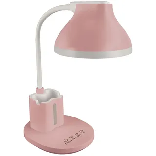 LED Tischlampe Kinderzimmer 40 cm Touch Dimmer Stiftehalter Rosa Leuchte