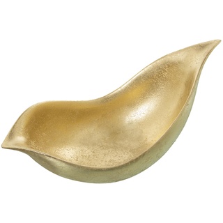 DRW Tischvase aus Keramik in Gold, 18 x 40 x 17 cm