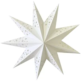 Luxshiny Papier Weihnachtsstern Adventsstern Weiß 3D Faltsterne Lampenschirm 45cm Weihnachtsdeko Weihnachtsanhänger Wand Fenster Kamin Weihnachtsbaum Anhänger Hochzeit Party Dekoration