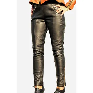 Lederhose aus ECHT Leder mit hoher Taille - Schwarz