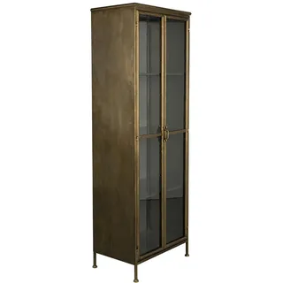 Dutchbone Vitrine , Messingfarben , Metall , 3 Fächer , 63.5x184x41.5 cm , Typenauswahl, Beimöbel erhältlich, stehend , Esszimmer, Vitrinen, Vitrinenschränke