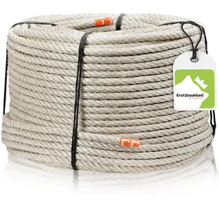 Kratzbaumland Premium-Sisalseil grau 6 mm, graues Sisalseil für Kratzbäume (versch. Längen) (20 Meter)