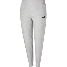 PUMA Damen ESS Sweatpants FL Cl Plus Strickhose, Light Grey Heather Black, 3XL