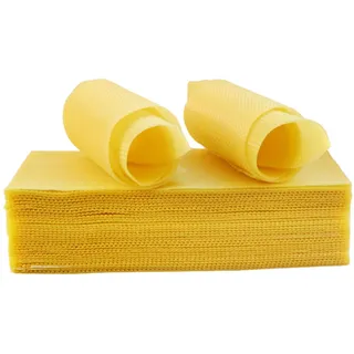 Binnan Bienenwachsplatten für Kerzen,10PCS Gelbe Bienenwachsplatten,Bienenwachs Kerzen DIY,90 mm x 130 mm,Natürliche Wachs-Blätter Einfache DIY-Kerzenherstellung für Erwachsene und Kinder
