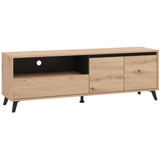 Home Affaire Stirling TV-Board 158,5 cm Schwarz Metall/Holzwerkstoff