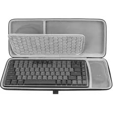 GEEKRIA 75% Tastatur-Hülle, Hartschalen-Reisetasche für 84 Tasten, Computer-mechanische Gaming-Tastatur, kompatibel mit Logitech MX Mechanische Mini Wireless Beleuchtete Tastatur, Nuphy Air75