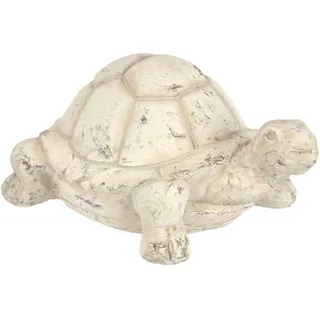 Flair Flower Deko Garten Figur Schildkröte 12x17cm Antik-Look Keramik Dekofigur Panzertier Gartendeko Tierfigur für Frühling Sommer Herbst Garten Deko Statue Gartenfigur, Schildkröte