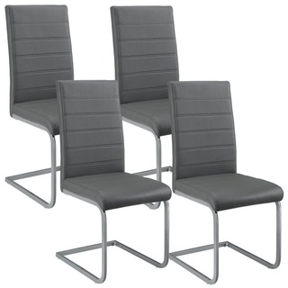 Juskys Freischwinger Stuhl Vegas 4er Set