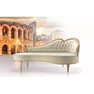 Luxus Chaiselongue Chesterfield Klassischer Designer Einrichtung Textil Polster