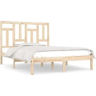 vidaXL Massivholzbett 120x190 cm - Braun