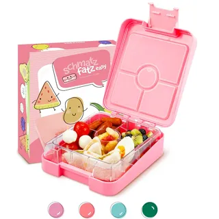 Schmatzfatz Easy Kinder Snackbox, Bento Box, Lunchbox, Geschenk (Rosa)