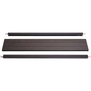 MCW Abschluss-Set für WPC-Sichtschutz Savoie Abschlussprofil Windschutz Alu-Pfosten 90cm anthrazit
