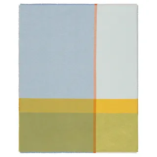 Plaid BIEDERLACK "Plaid Summer", great blau, B:130cm L:170cm, Baumwolle, Polyacryl, Wohndecken, Plaid, sommerliches Plaid mit Fransen