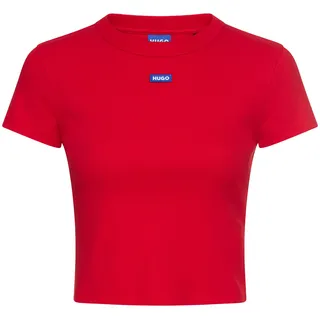 Hugo Blue T-Shirt »Baby Tee« in verkürzter Länge, rot